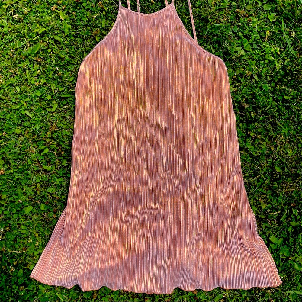 Metallic Rose Gold Party Dress!